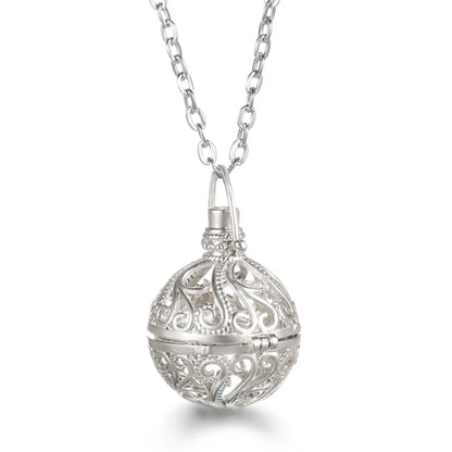 Russia Tradition Chime Exquisite Angel Wings Caller Necklace Essential Oil Diffuser Pregnant Woman Aromatherapy Pendant Jewelry