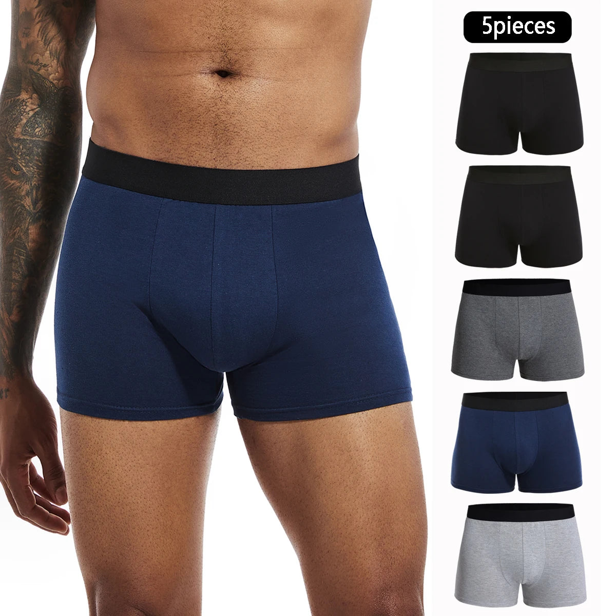 5pcs Pack Cotton Boxer Men Underwear Male Brand Panties And Underpants For Homme Luxury Set Shorts Box Slips Brand Briefs