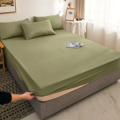 Kuup High Quality Fitted Sheet 90/180/150x200 Cm Elastic Band Mattress Cover Bed Sheet Queen King Size No Pillowcases Included