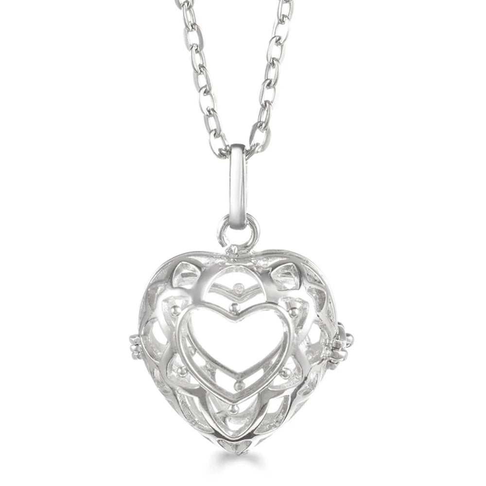 Russia Tradition Chime Exquisite Angel Wings Caller Necklace Essential Oil Diffuser Pregnant Woman Aromatherapy Pendant Jewelry