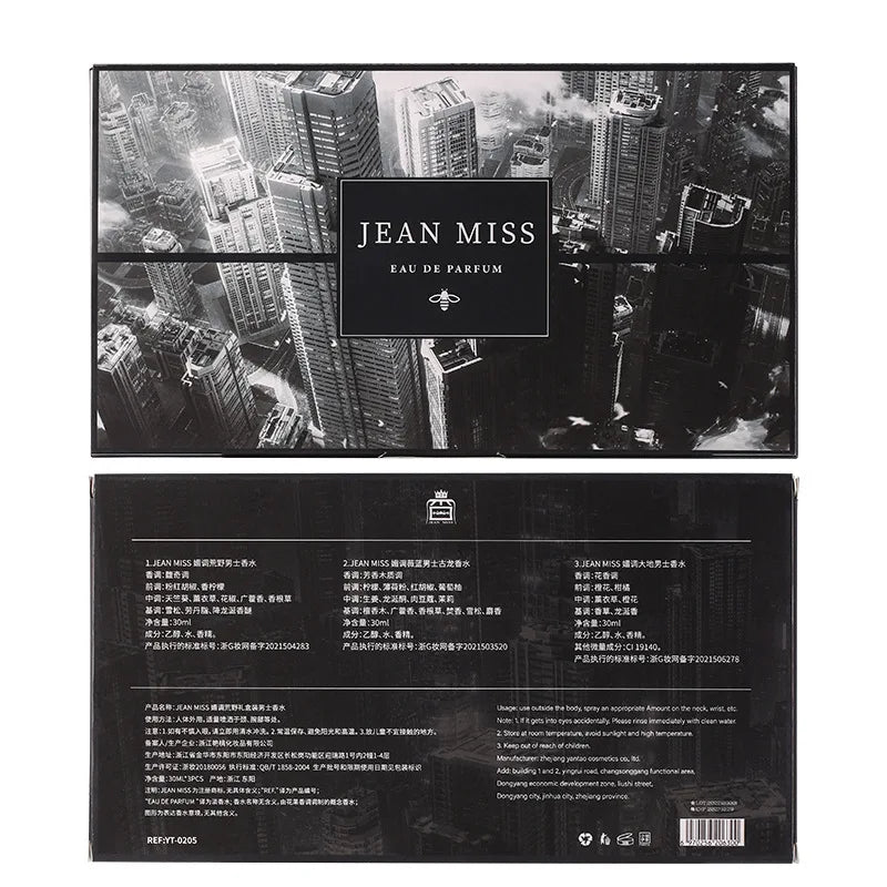 Men Wild Fragrance Set 30ml x 3 Eau de Toilette Gift Pack for Men Long-Lasting Masculine Scent for Daily Use & Special Occasions