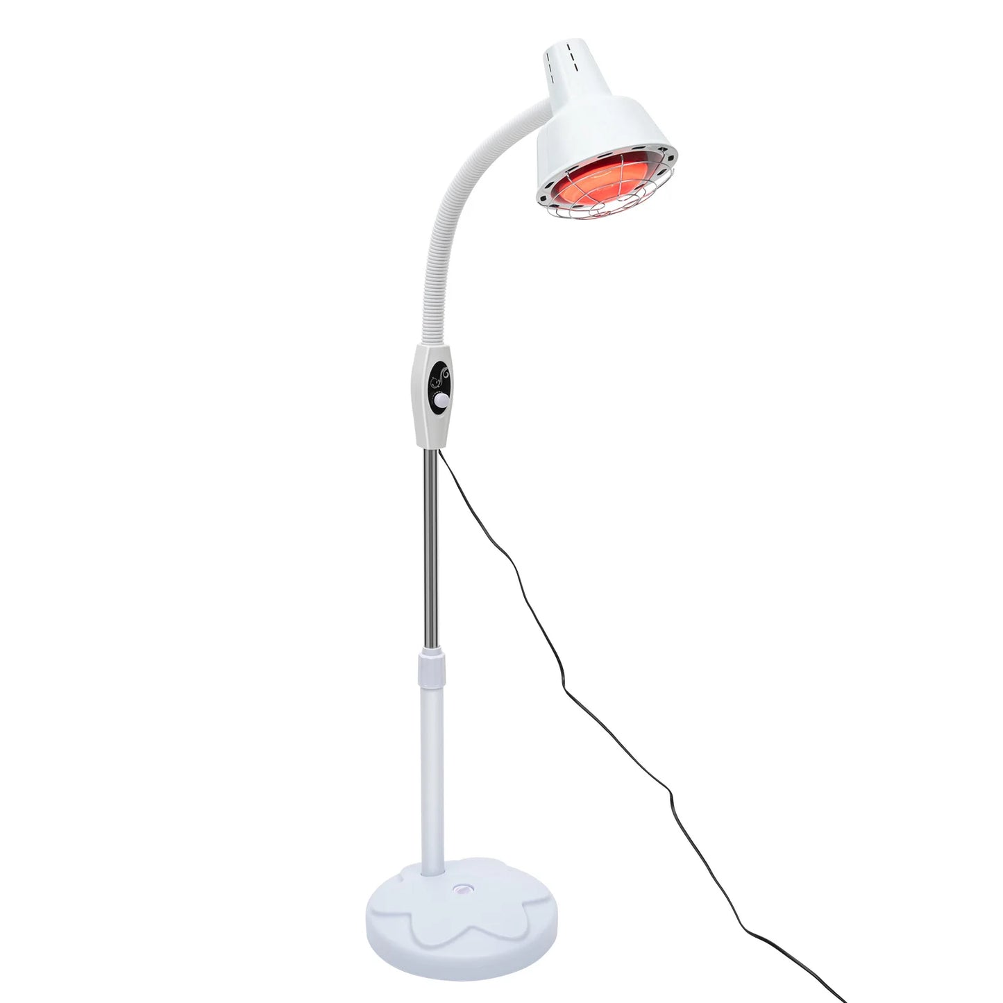 275W Infrared Heat Lamp,Therapy Lamp for Body or Pain Relief, Adjustable Floor Stand And Temperature Therapeutic Lamp
