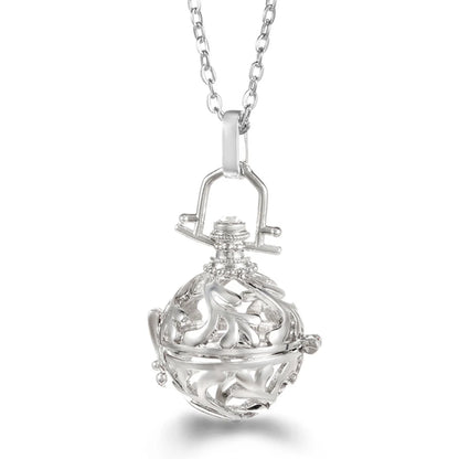 Russia Tradition Chime Exquisite Angel Wings Caller Necklace Essential Oil Diffuser Pregnant Woman Aromatherapy Pendant Jewelry