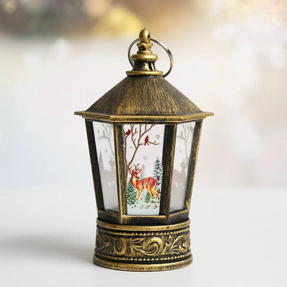 Christmas Candlestick Lamp LED Little Night Lamp Old Man Snowman Christmas Tree Ornaments Hanging New Year Navidad Christmas