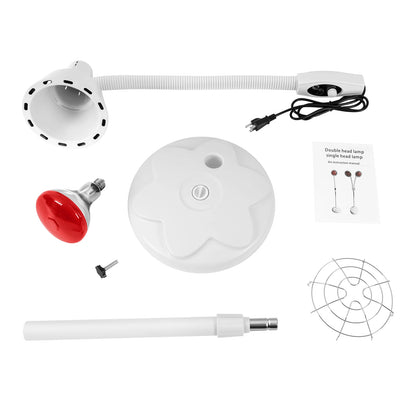 275W Adjustable Infrared Heat Lamp for Muscle&Joint Pain Relief, 360° Rotatable Infrared Therapeutic Light, 0-115℃ Temp Control