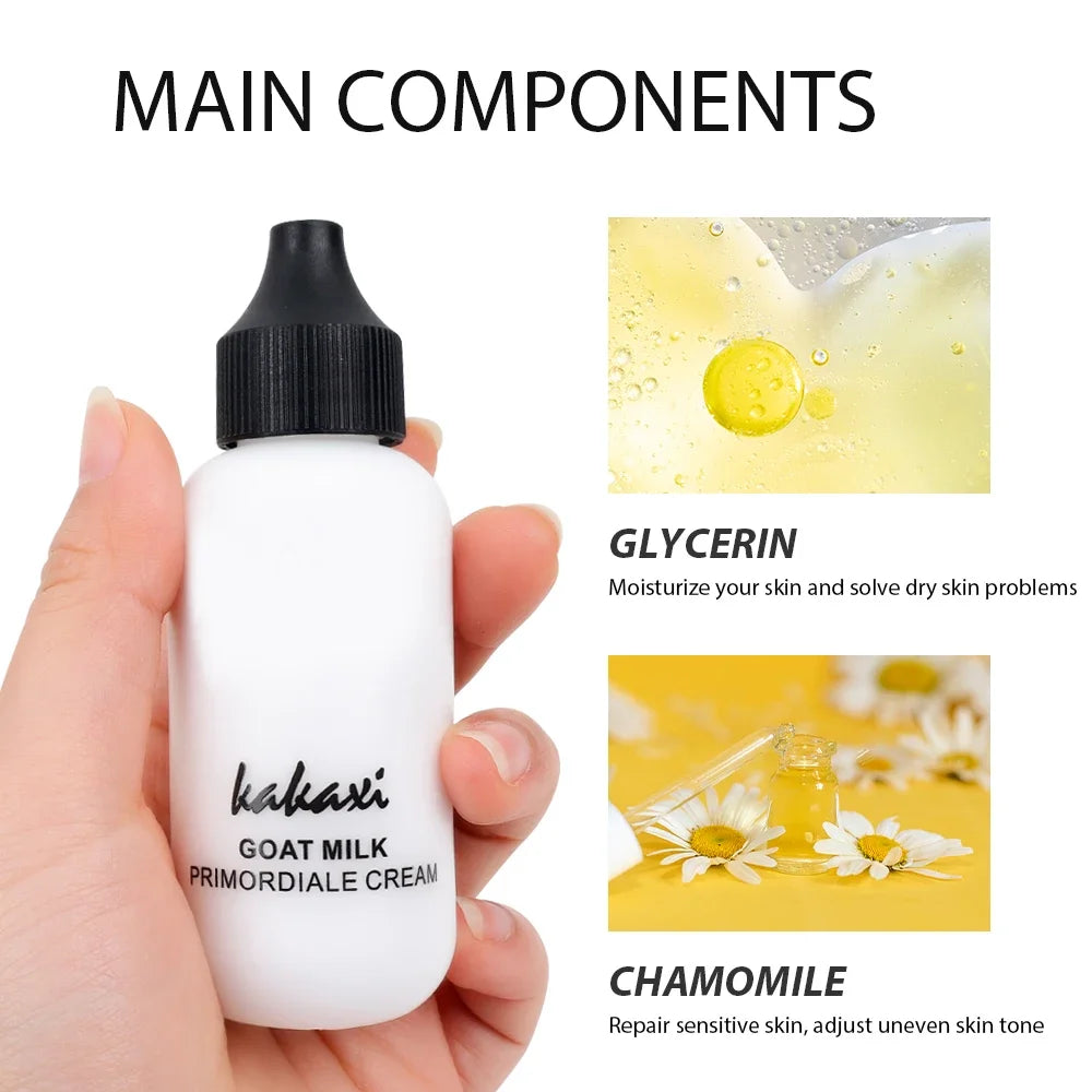 50ml Goat Milk Liquid Foundation Matte Concealer Waterproof Oil-control Cover Dark Circles Brighten Natural Cosmetics Makeup