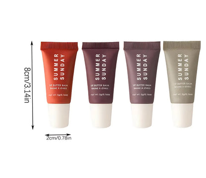4 Pcs Summer Fridays Mini Lip Butter Balm Set Moisturizing Vanilla Beige Brown Sugar Makeup Fast Ship Gift Kit
