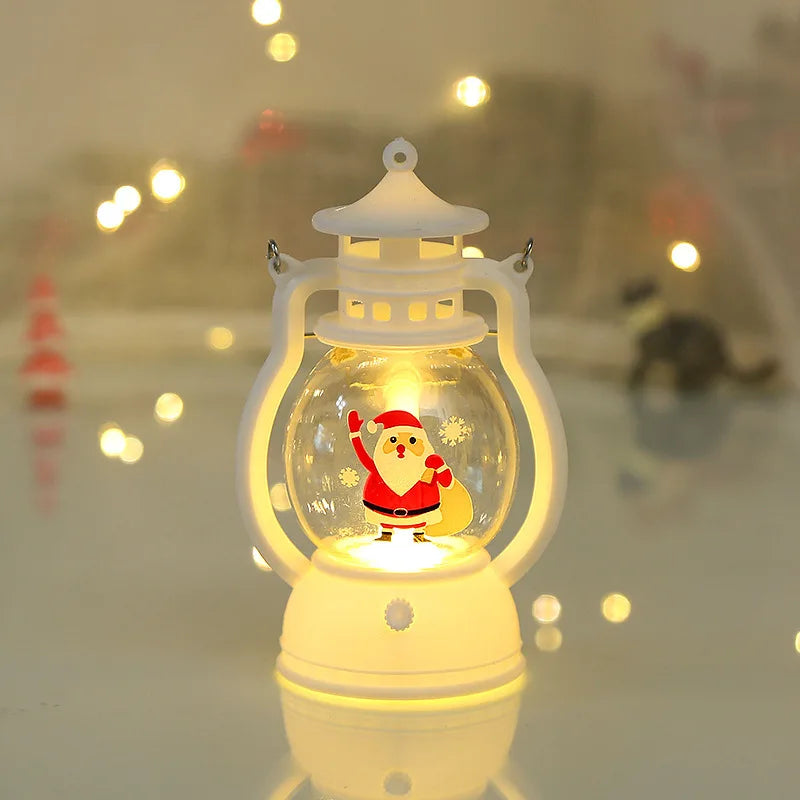 HHLZYH LED Lantern Light Santa Claus Merry Christmas Decorations Christmas Decorative lamp for Home 2023 Xmas Navidad Noel Gift