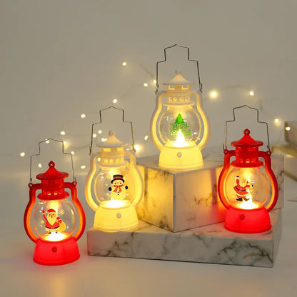 HHLZYH LED Lantern Light Santa Claus Merry Christmas Decorations Christmas Decorative lamp for Home 2023 Xmas Navidad Noel Gift