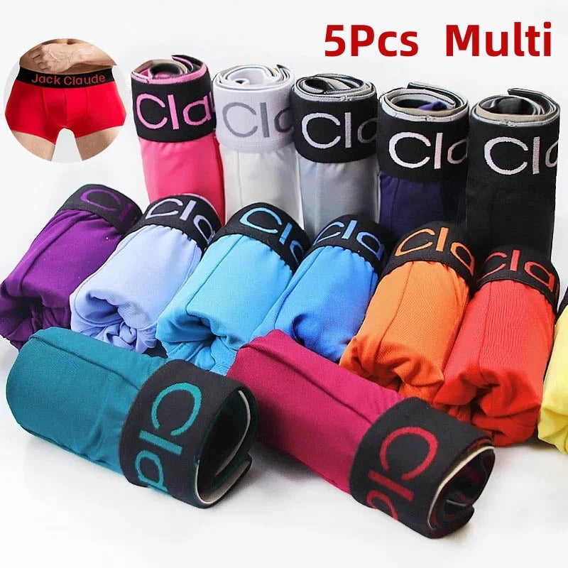 5Pcs/Brand Underwear Men's Shorts Sexy Boxer Men's U-bag Thin Shorts Breathable Men's Tight Underwear Boxer Shorts Underwear Men