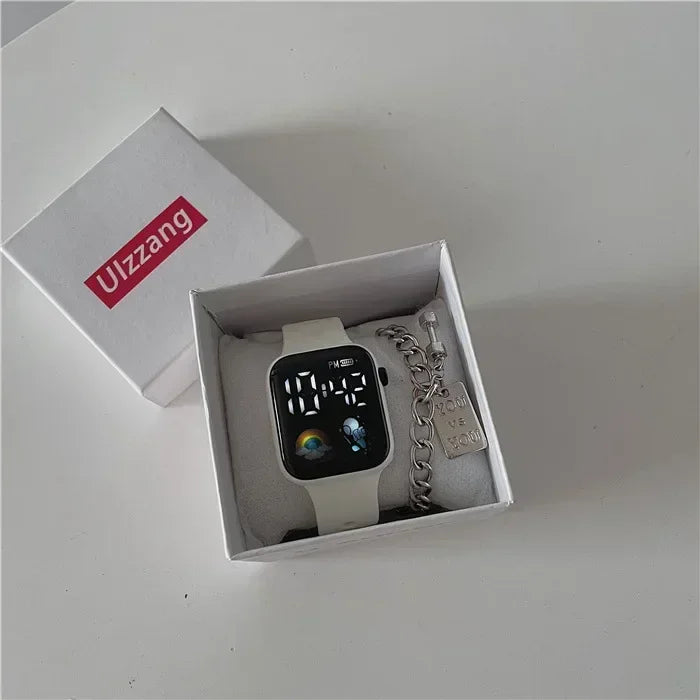 Fashion LED Sports Watch Digital Watches for Women Pink Electronic Wristwatches Casual Silicone Montre Femme Relojs Para Mujer