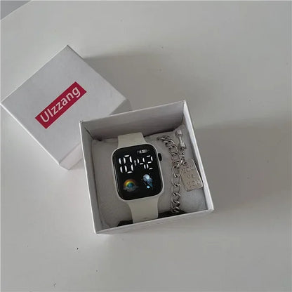 Fashion LED Sports Watch Digital Watches for Women Pink Electronic Wristwatches Casual Silicone Montre Femme Relojs Para Mujer