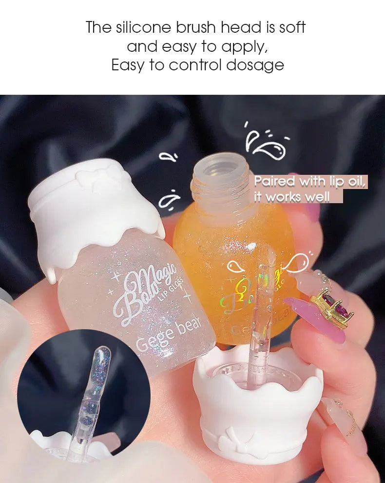 Butterfly shaped milk can lip balm moisturizes and moisturizes the mirror surface, with a shimmering and pouty lips