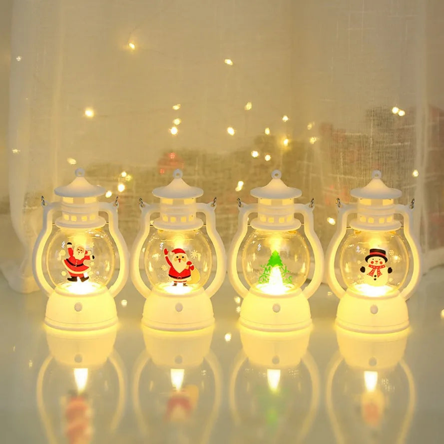 HHLZYH LED Lantern Light Santa Claus Merry Christmas Decorations Christmas Decorative lamp for Home 2023 Xmas Navidad Noel Gift