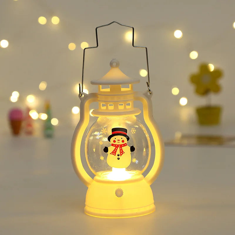 HHLZYH LED Lantern Light Santa Claus Merry Christmas Decorations Christmas Decorative lamp for Home 2023 Xmas Navidad Noel Gift