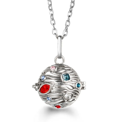 Russia Tradition Chime Exquisite Angel Wings Caller Necklace Essential Oil Diffuser Pregnant Woman Aromatherapy Pendant Jewelry