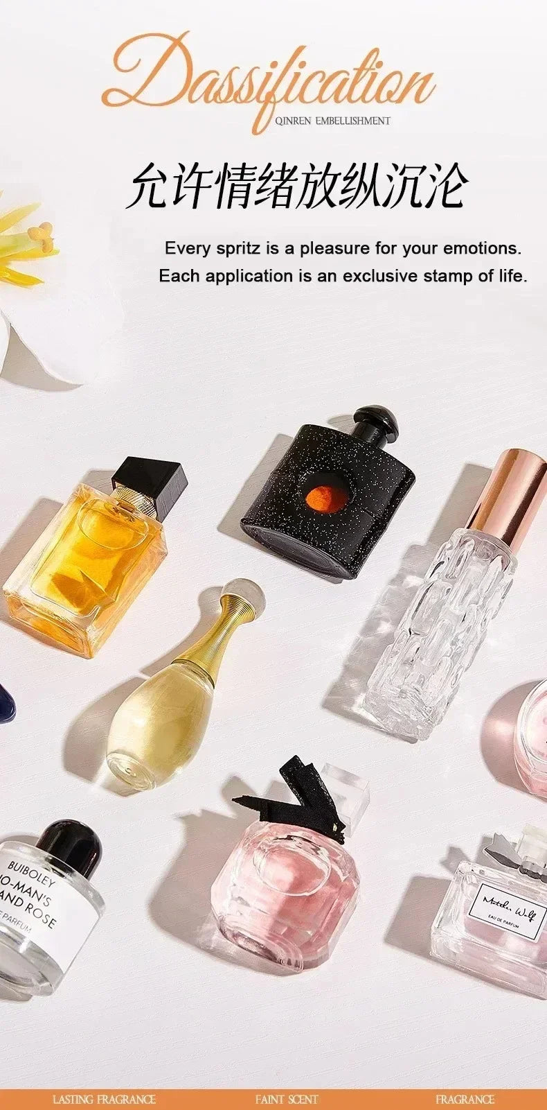 Women Perfume 60ML Mens Pheromones Fragrance Long Lasting Woody Floral Cologne Compact Portable Perfume Luxury Gift Set