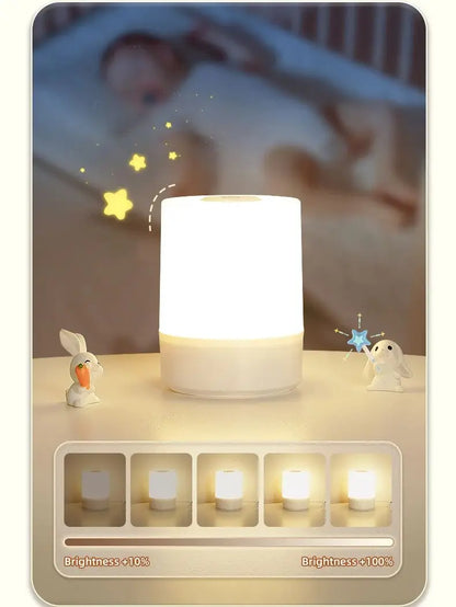 Night Lamp USB LED Table With Switch Rechargeable Three Colors Lights For Kitchen Hallway Closet Bedroom Home Touch Night Light