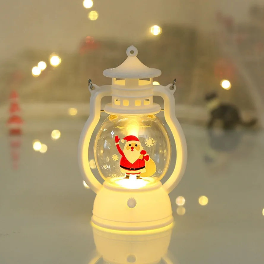 HHLZYH LED Lantern Light Santa Claus Merry Christmas Decorations Christmas Decorative lamp for Home 2023 Xmas Navidad Noel Gift