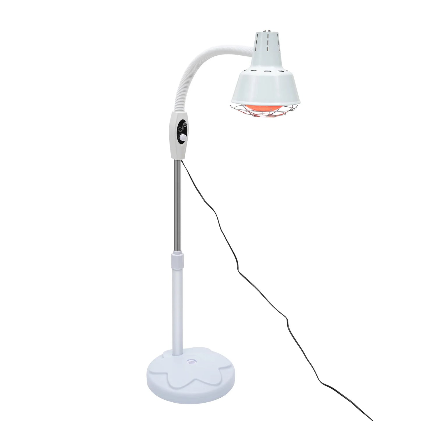 275W Infrared Heat Lamp,Therapy Lamp for Body or Pain Relief, Adjustable Floor Stand And Temperature Therapeutic Lamp