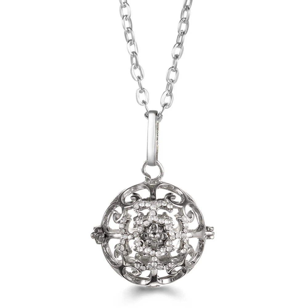 Russia Tradition Chime Exquisite Angel Wings Caller Necklace Essential Oil Diffuser Pregnant Woman Aromatherapy Pendant Jewelry