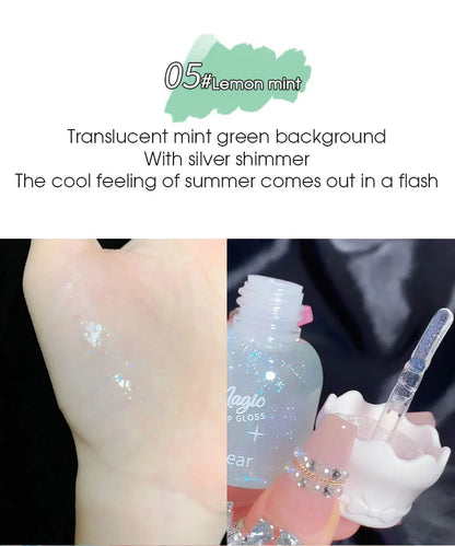 Butterfly shaped milk can lip balm moisturizes and moisturizes the mirror surface, with a shimmering and pouty lips