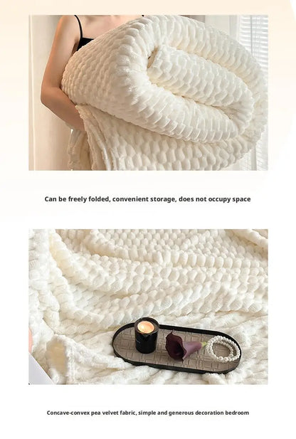 Soft Thick Warm Blanket for Office Nap - Cozy Fleece Throw for Sofa,Couch,Bed Lightweight Warm Winter Blanket for Adults Travel