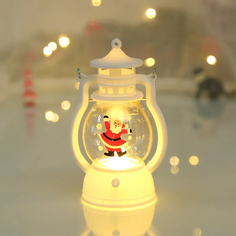 HHLZYH LED Lantern Light Santa Claus Merry Christmas Decorations Christmas Decorative lamp for Home 2023 Xmas Navidad Noel Gift