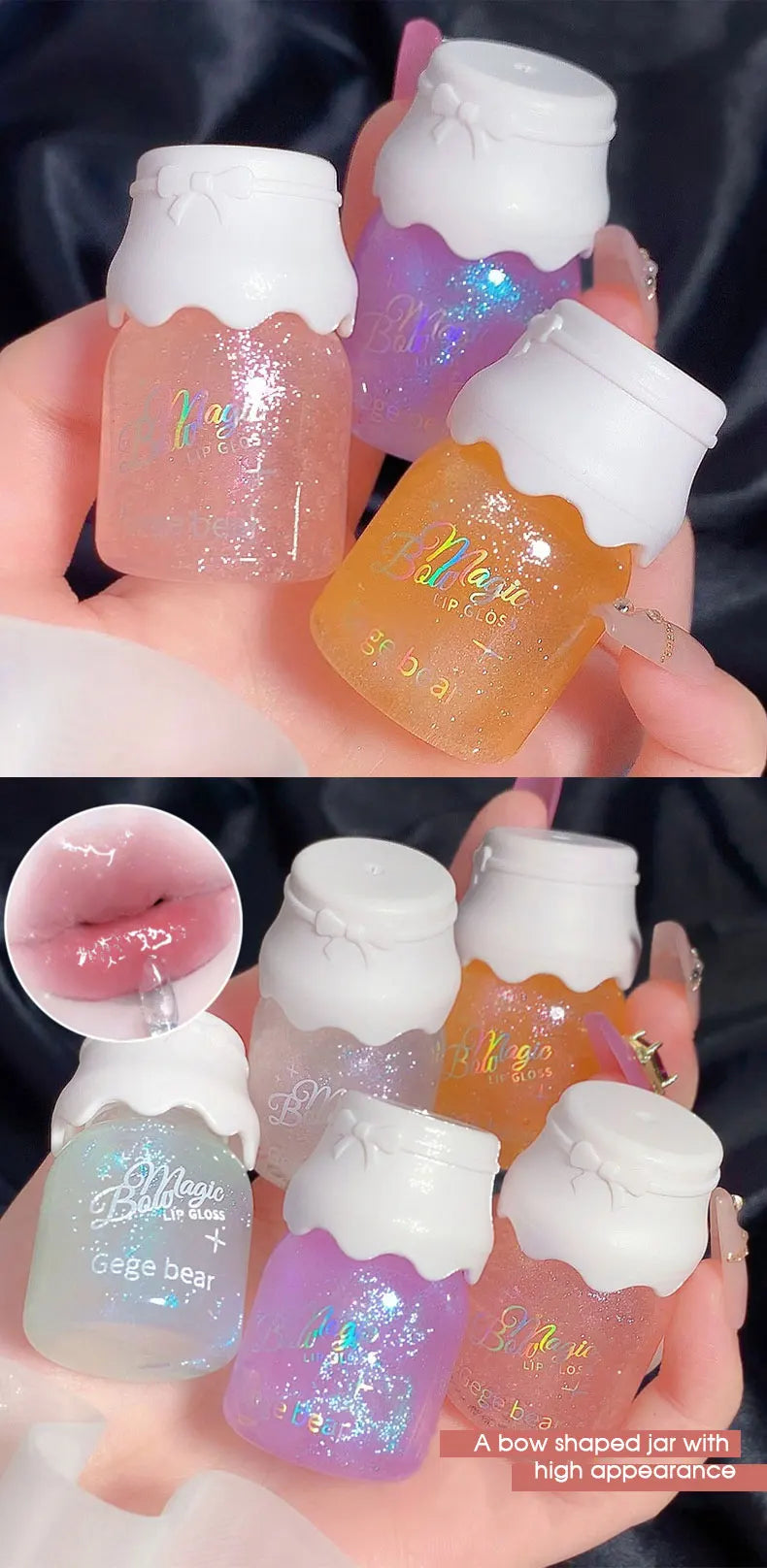 Butterfly shaped milk can lip balm moisturizes and moisturizes the mirror surface, with a shimmering and pouty lips