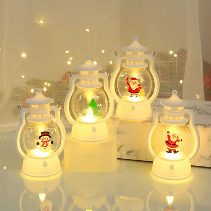 HHLZYH LED Lantern Light Santa Claus Merry Christmas Decorations Christmas Decorative lamp for Home 2023 Xmas Navidad Noel Gift