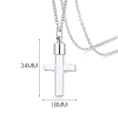 Transparent Glass Vial Necklace Wishing Bottle Dried Flower Pendant Jewellery Openable Screw Cap Steel Chain Charm Perfume Jars