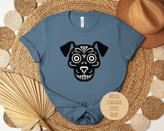 Dog Sugar Skull Day of the Dead Dia De Los Muertos Shirt-10