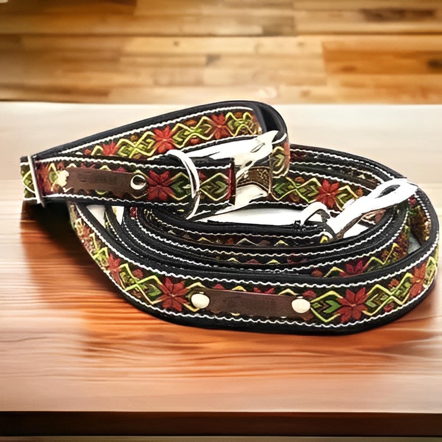 Finnigan's Fabulous Fabric Dog Collar Set Hand Made-0