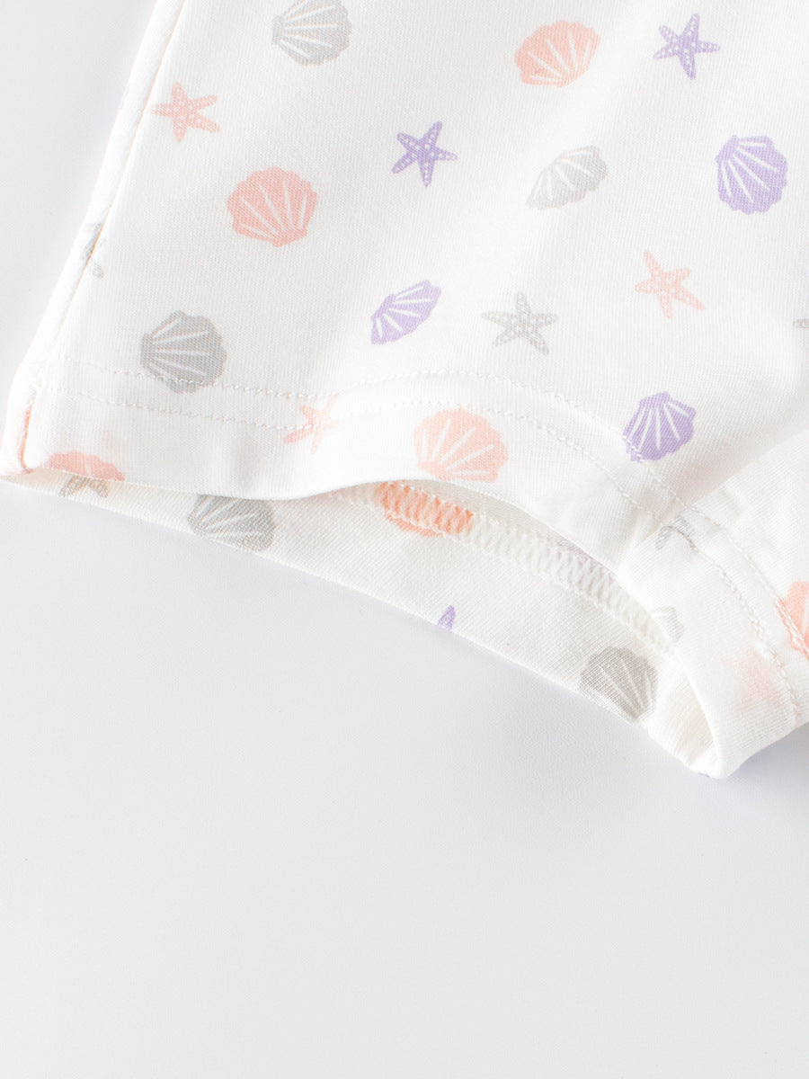 Girls’ Cartoon Printed Boxer Shorts Breathable Underwear Set-3